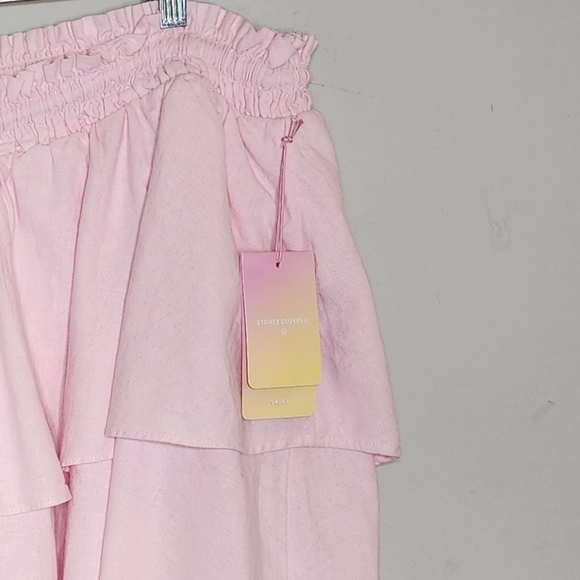 NWT Stoney Clover for Target linen blend stretch tiered mini skirt. - Picture 11 of 11